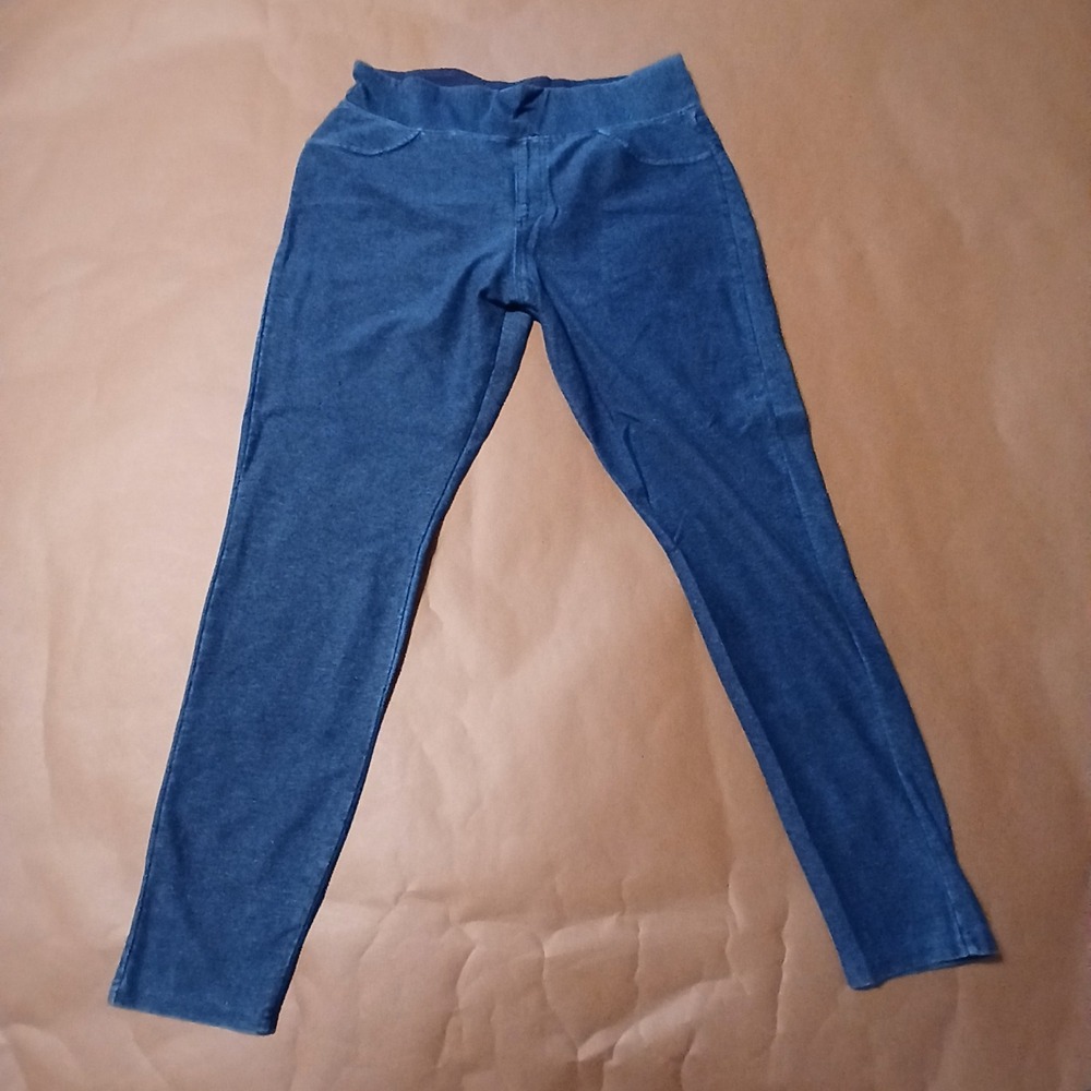 A New Day Jeggings Womens XL Blue High Waisted Stretch back Pockets